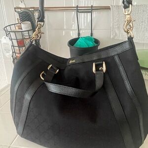 Gucci Black Abby Convertable Shoulder Bag